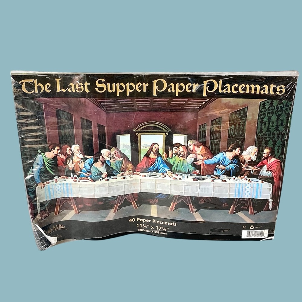 NEW Set of 40 Paper Placemats - THE LAST SUPPER 17.25” x 11.25”
